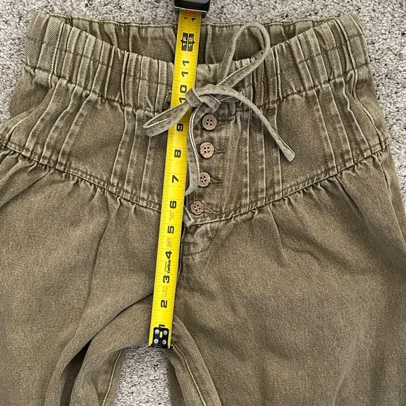 New So Me Wide-Leg Drawstring Pants ~ Olive - Picture 12 of 16